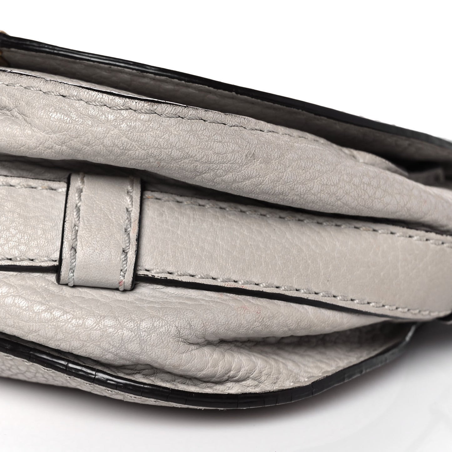 Calfskin Mini Marcie Round Crossbody Bag Cashmere Grey