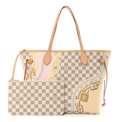 Louis Vuitton Damier Azur Nautical Neverfull MM 3 of 11