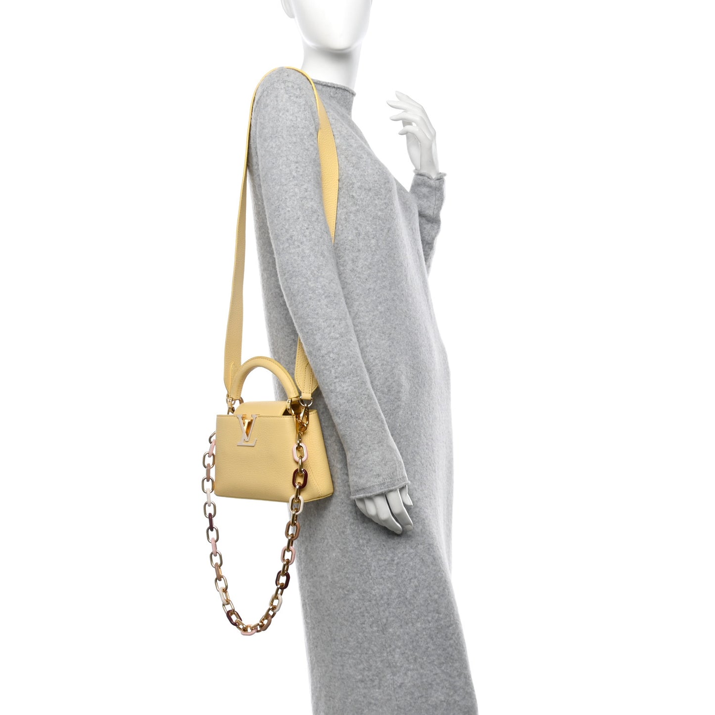 Taurillon Mini Capucines Jaune Plume