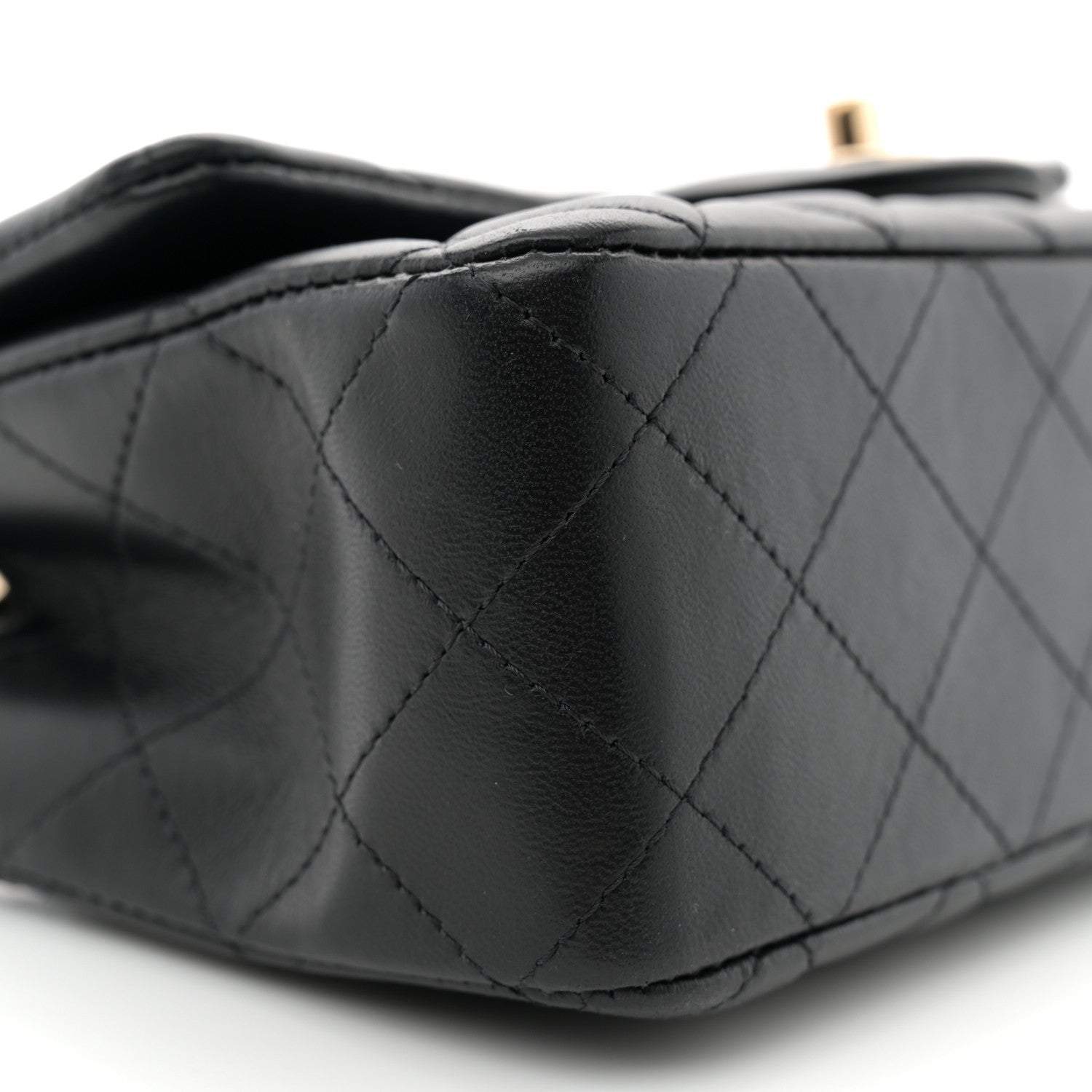 Chanel Lambskin Quilted Mini Rectangular Flap Black 9 of 11
