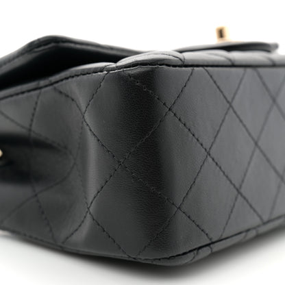 Chanel Lambskin Quilted Mini Rectangular Flap Black 9 of 11