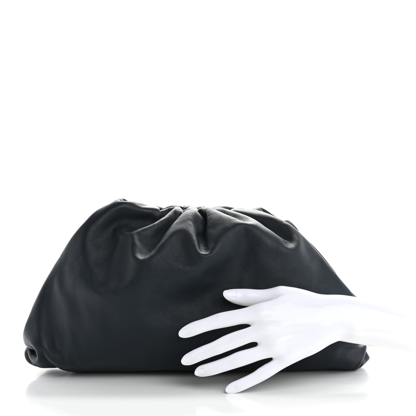 Smooth Butter Calf The Pouch Oversized Clutch Deep Blue