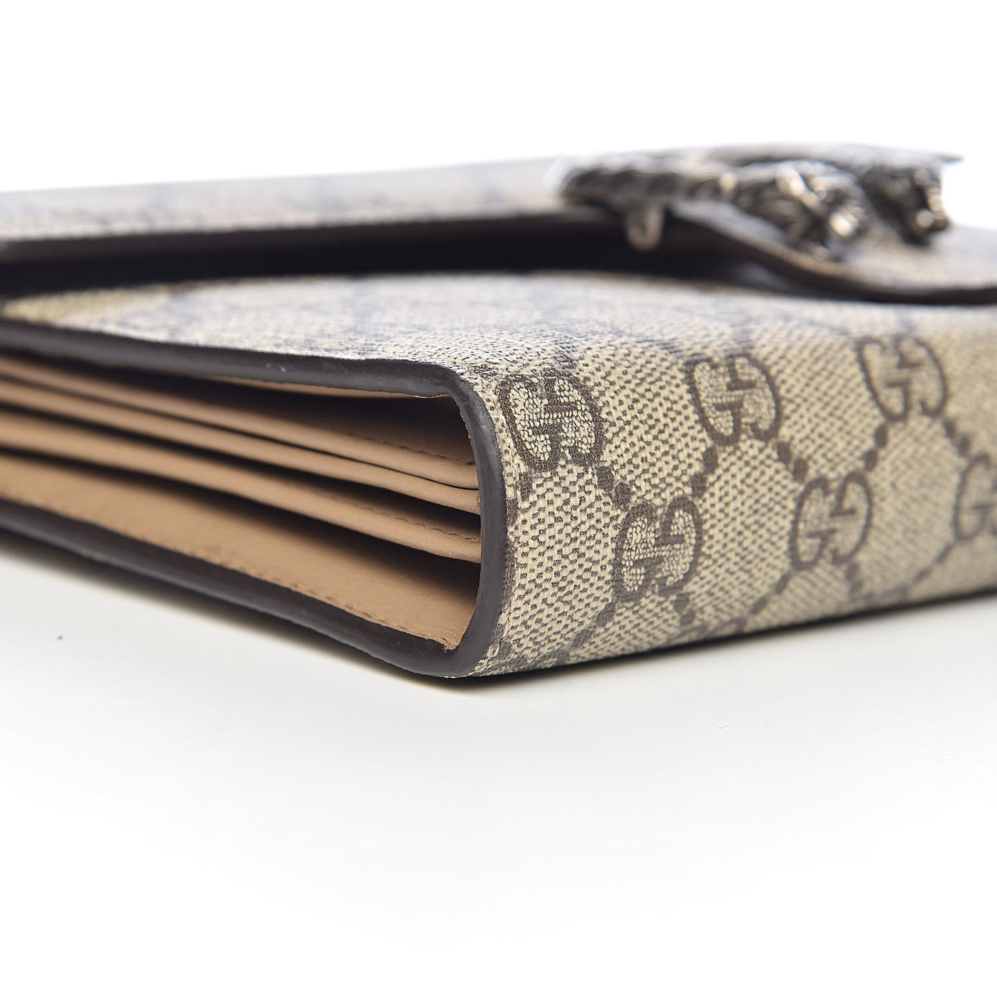 GG Supreme Monogram Mini Dionysus Chain Wallet Beige Taupe