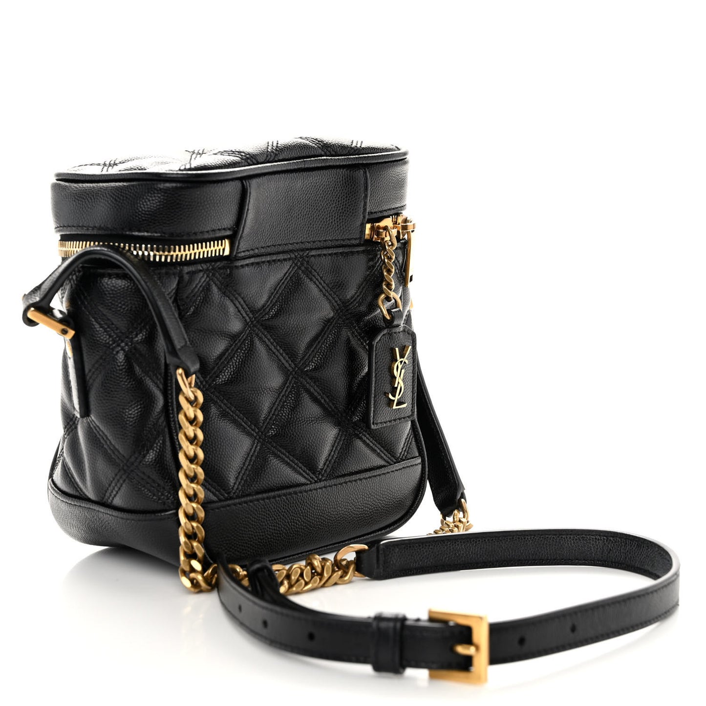 Grain de Poudre Quilted 80's Vanity Bag Black