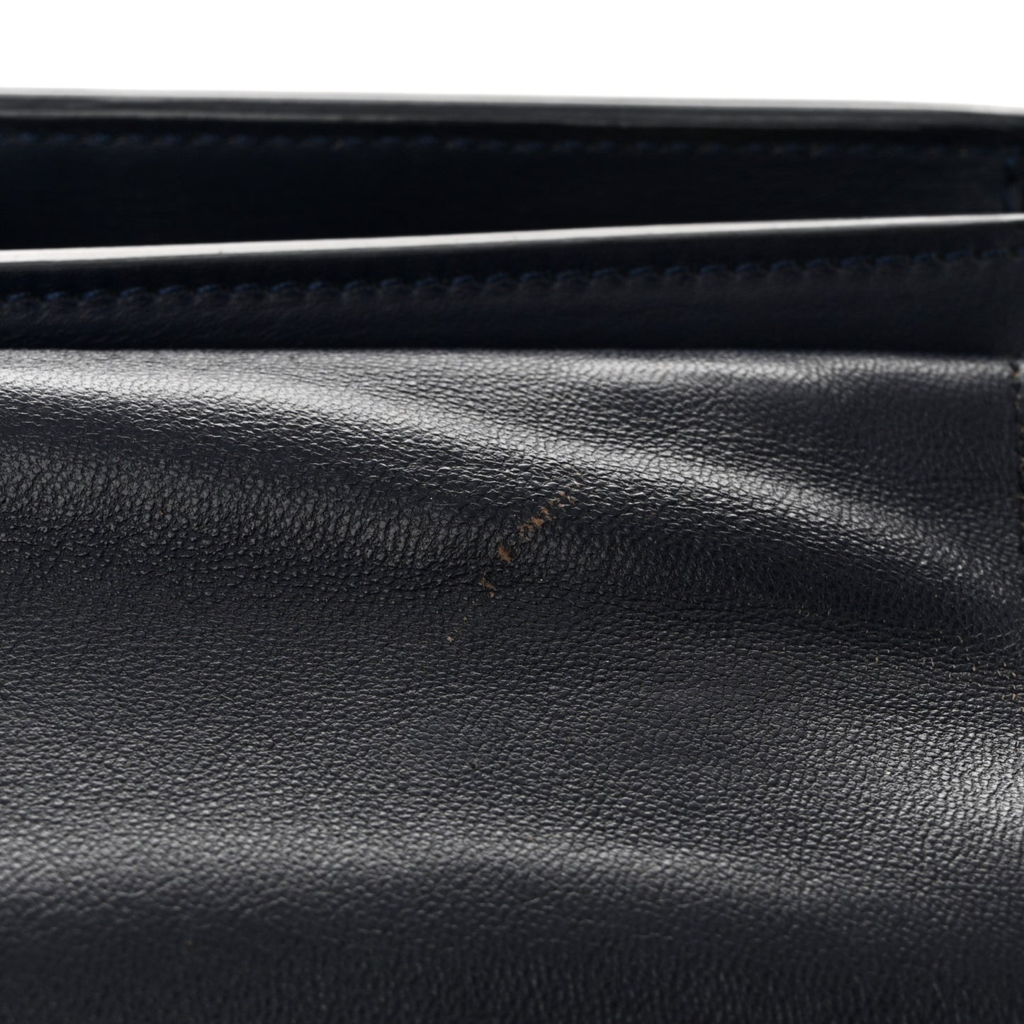 Snakeskin Calfskin Medium Trapeze Natural Navy Blue