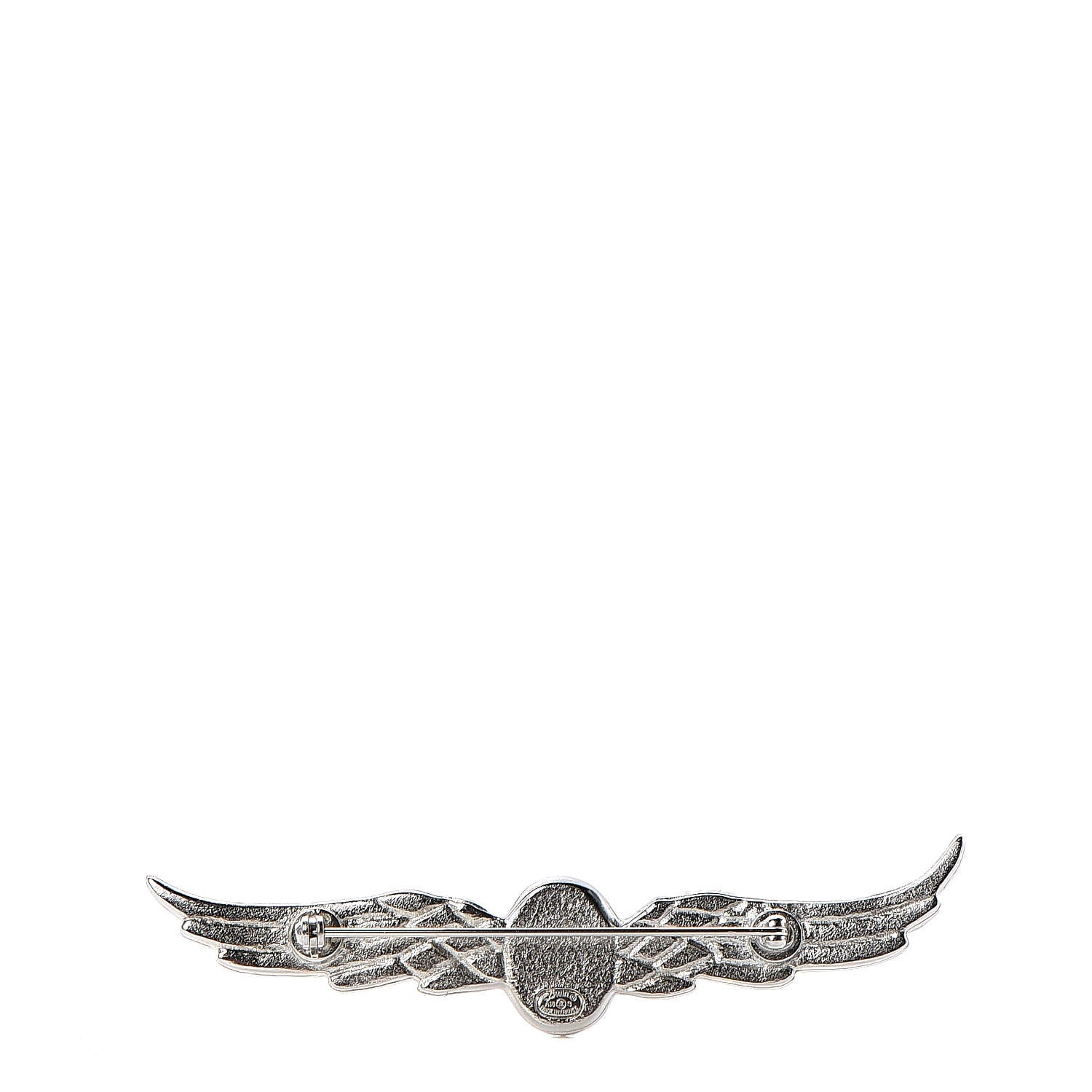 Chanel Crystal Wings Brooch Silver 3 of 5