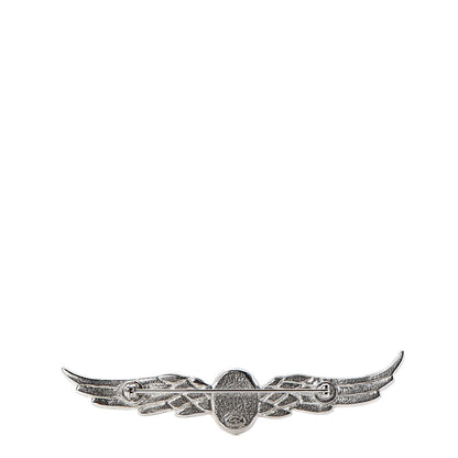 Chanel Crystal Wings Brooch Silver 3 of 5