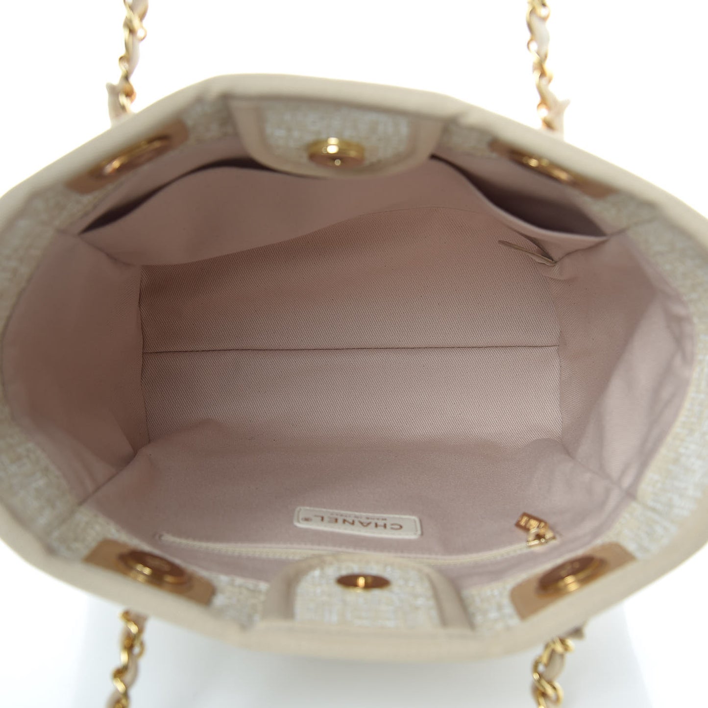 Canvas Mini Deauville Tote Ivory