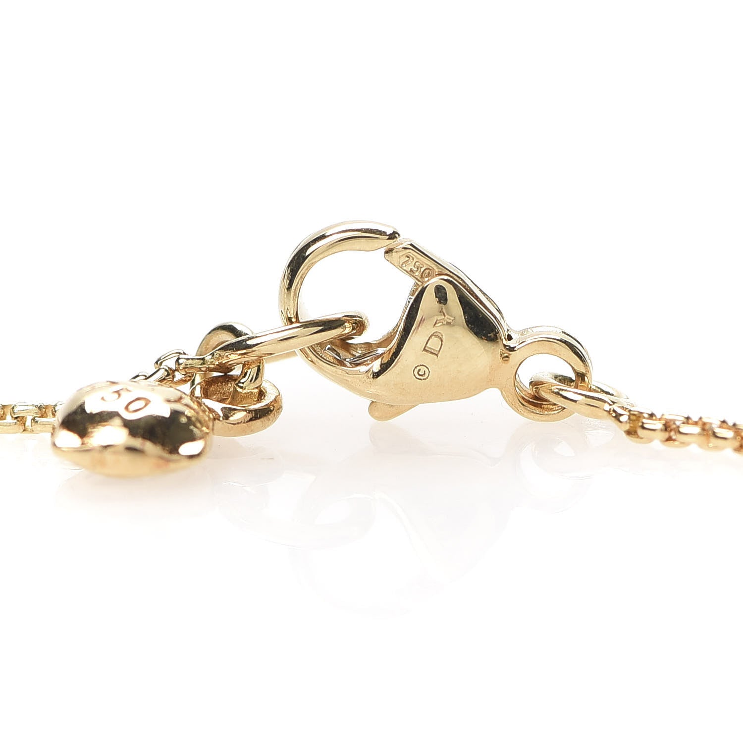 David Yurman 18K Yellow Gold Diamond Le Petit Coeur Heart Pendant Necklace 6 of 6