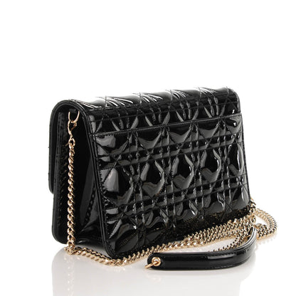 Christian Dior Patent Cannage Large Miss Dior Promenade Pouch Black 3 of 7
