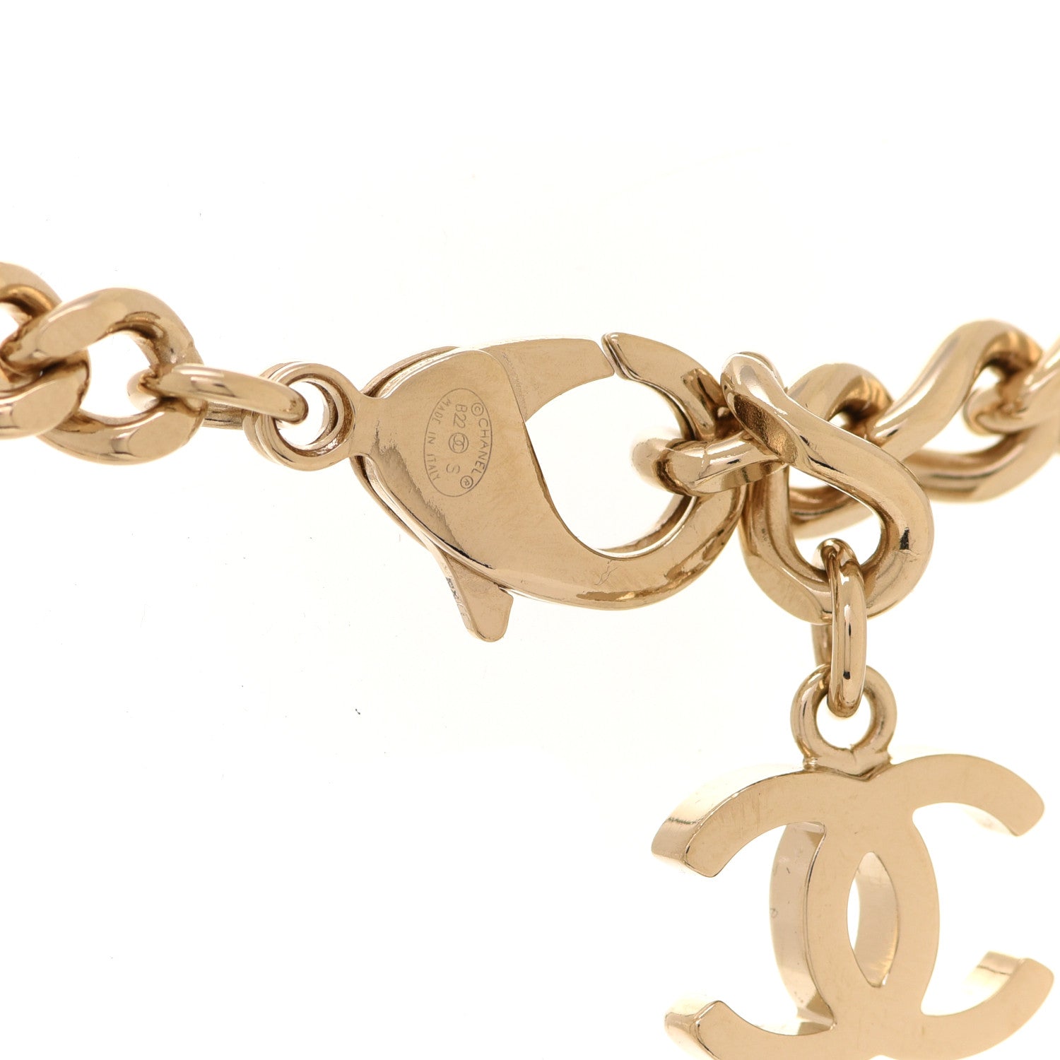 Chanel Crystal Chain CC Link Choker Gold Silver 5 of 6