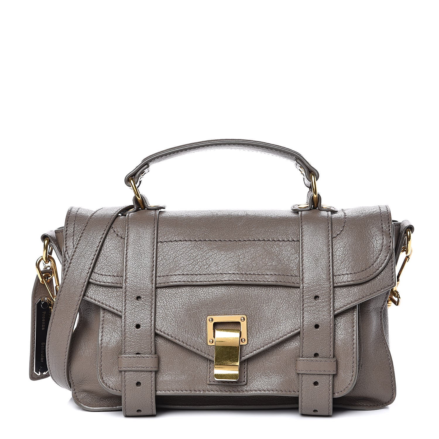 Proenza Schouler Lambskin Tiny PS1 Satchel Smoke 1 of 14