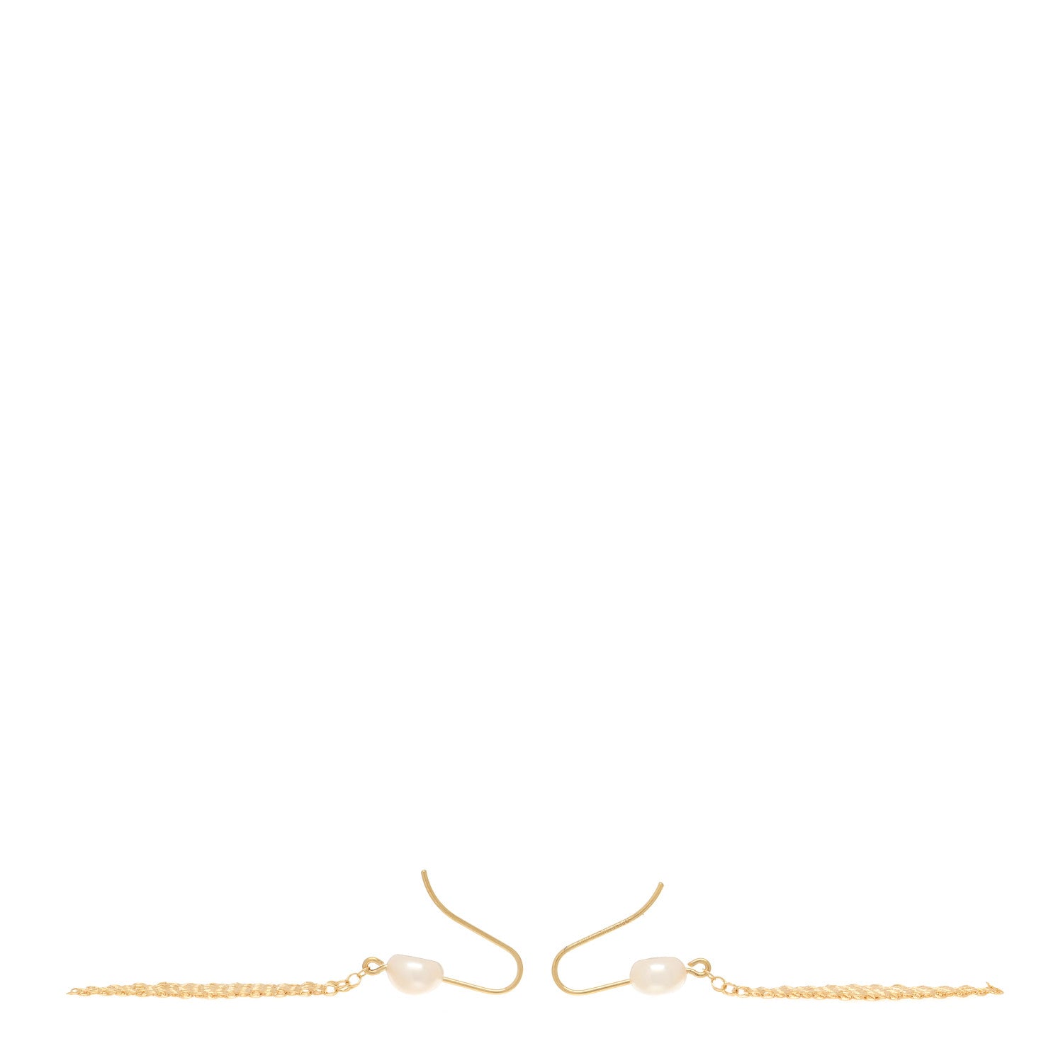 Tiffany 18K Yellow Gold Pearl Mesh Earrings 3 of 4