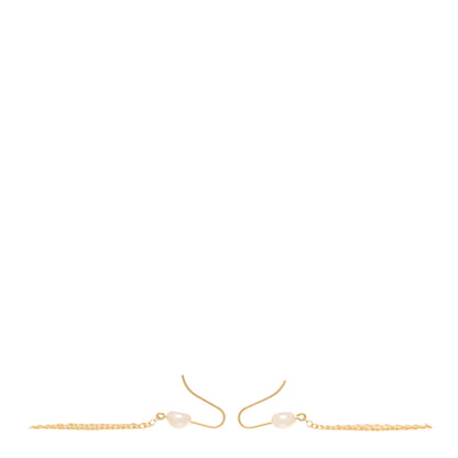 Tiffany 18K Yellow Gold Pearl Mesh Earrings 3 of 4