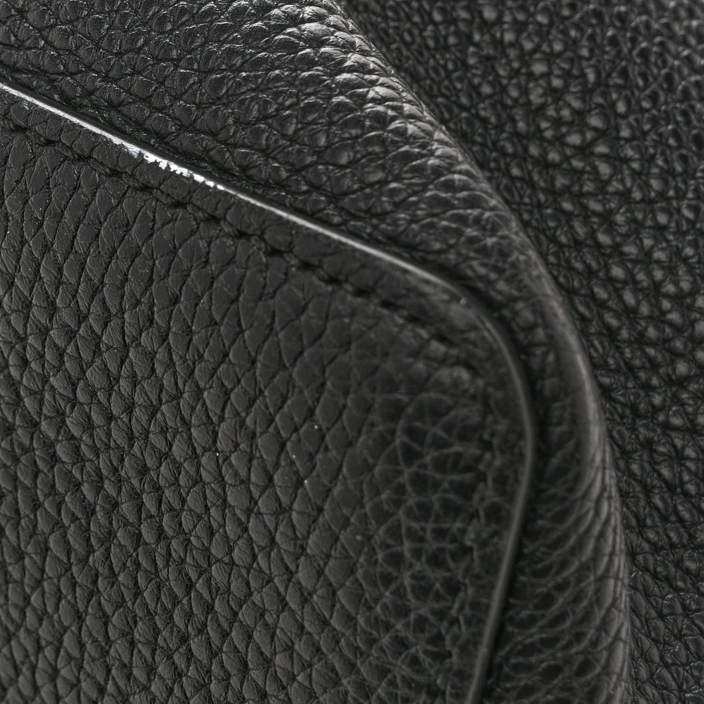 Pebbled Calfskin Large Soho Hobo Black