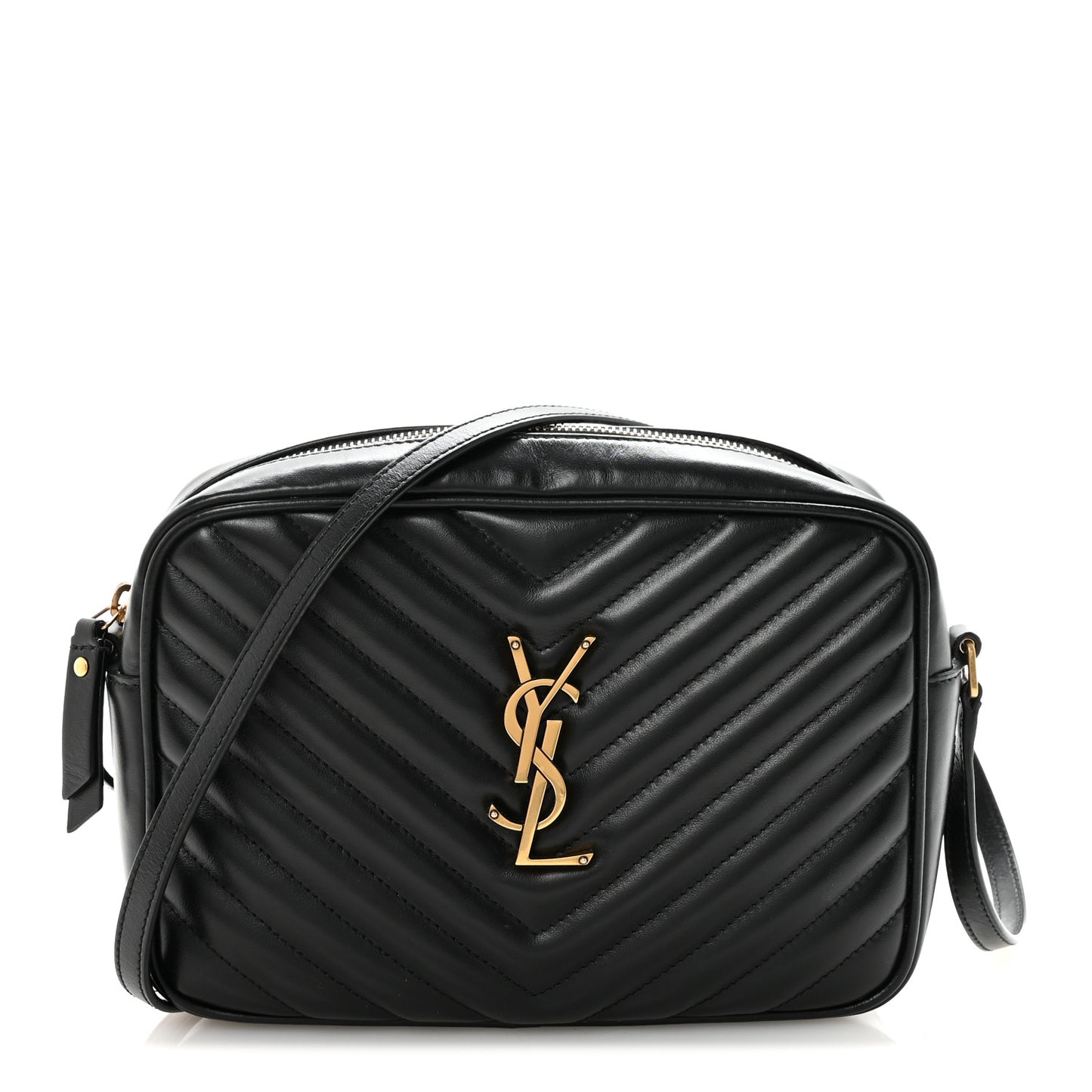 Calfskin Matelasse Monogram Lou Camera Bag Black
