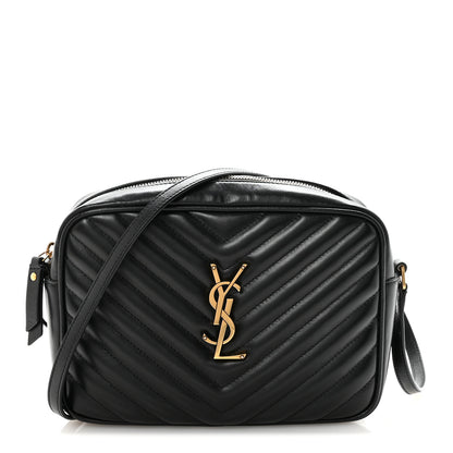 Saint Laurent Calfskin Matelasse Monogram Lou Camera Bag Black 1 of 9