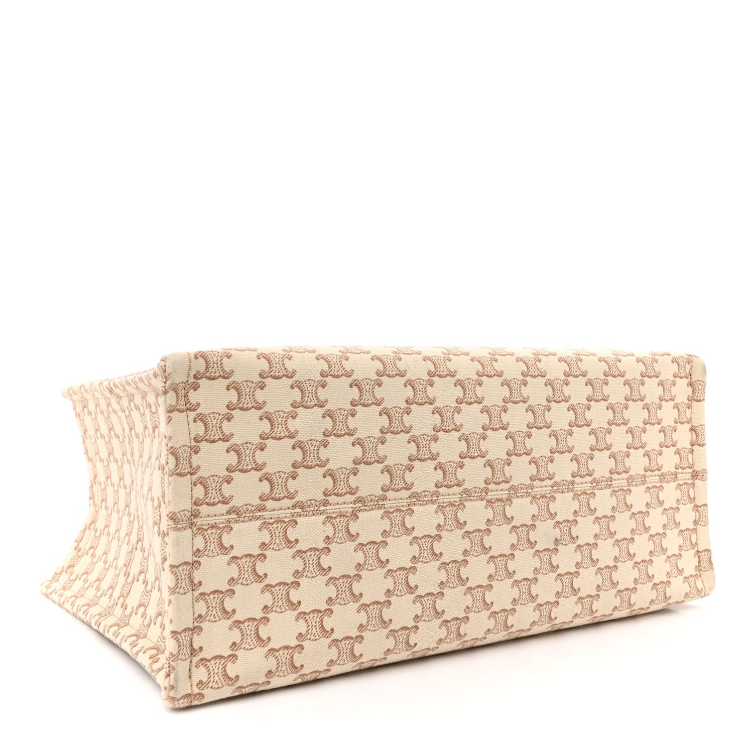 Celine Canvas Calfskin Triomphe Large Cabas Thais White 4 of 10