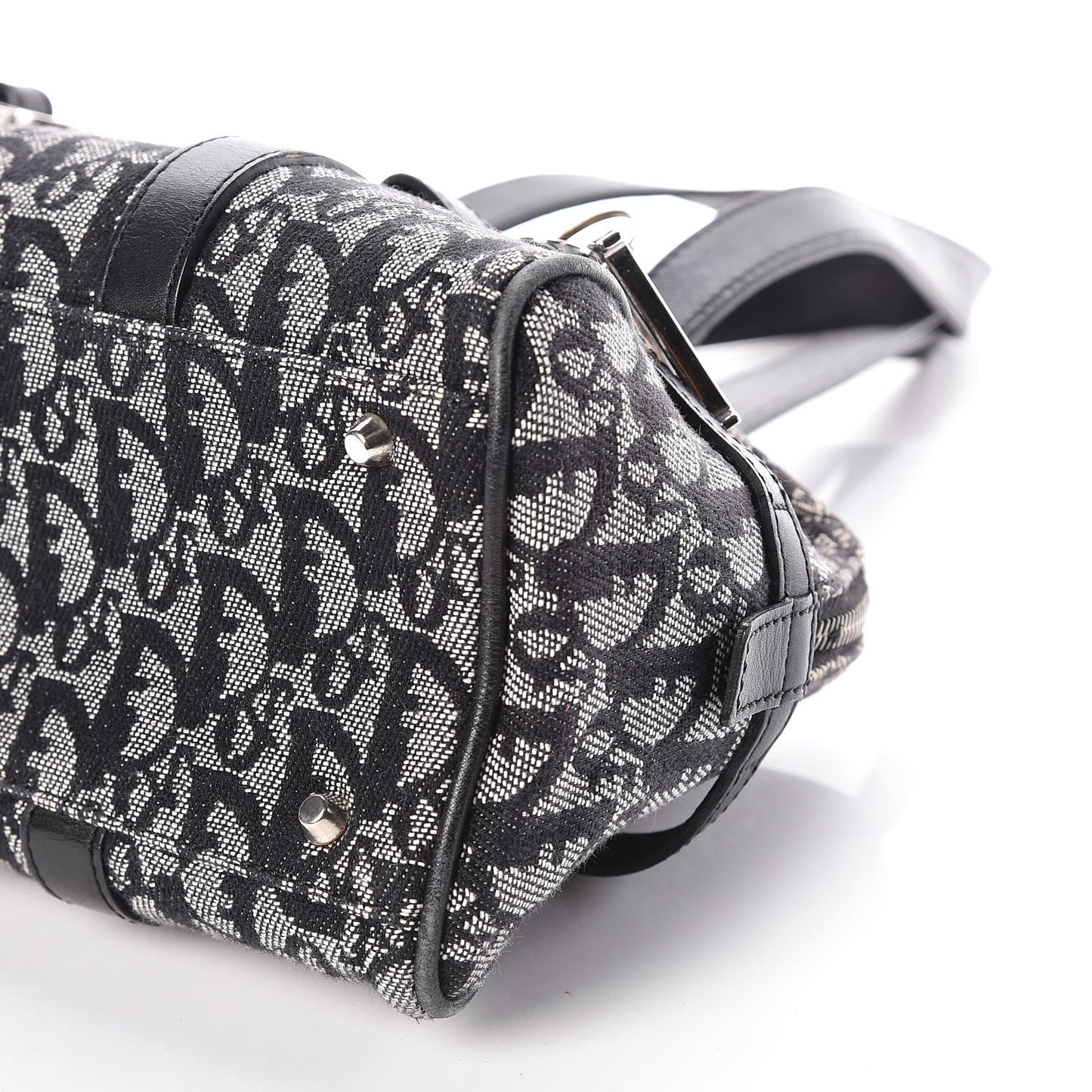 Denim Monogram Charms Shoulder Bag Black