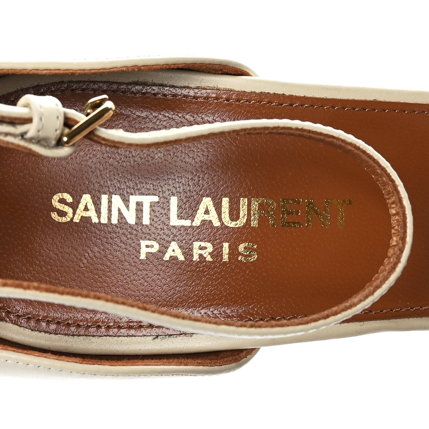 Saint Laurent Calfskin 110 Opyum Sandals 38.5 Real Beige 6 of 7
