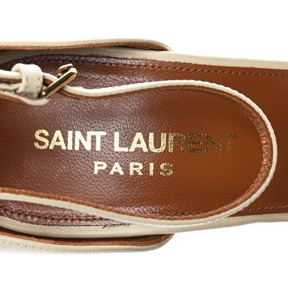 Saint Laurent Calfskin 110 Opyum Sandals 38.5 Real Beige 6 of 7