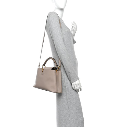 Louis Vuitton Taurillon Snakeskin Capucines PM Galet 2 of 9