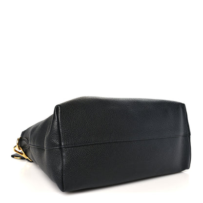 Prada Vitello Daino Tote Black 4 of 9