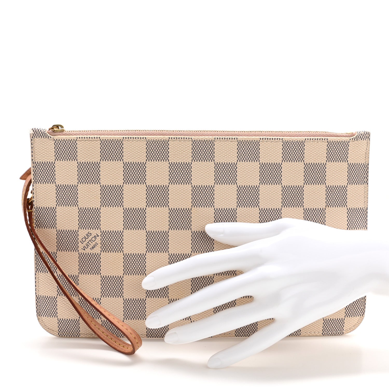 Louis Vuitton Damier Azur Neverfull MM GM Pochette Rose Ballerine 3 of 15