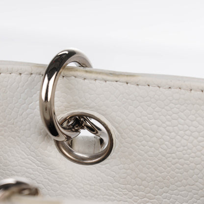 Chanel Caviar Quilted Petit Shopping Tote PST White 15 of 15