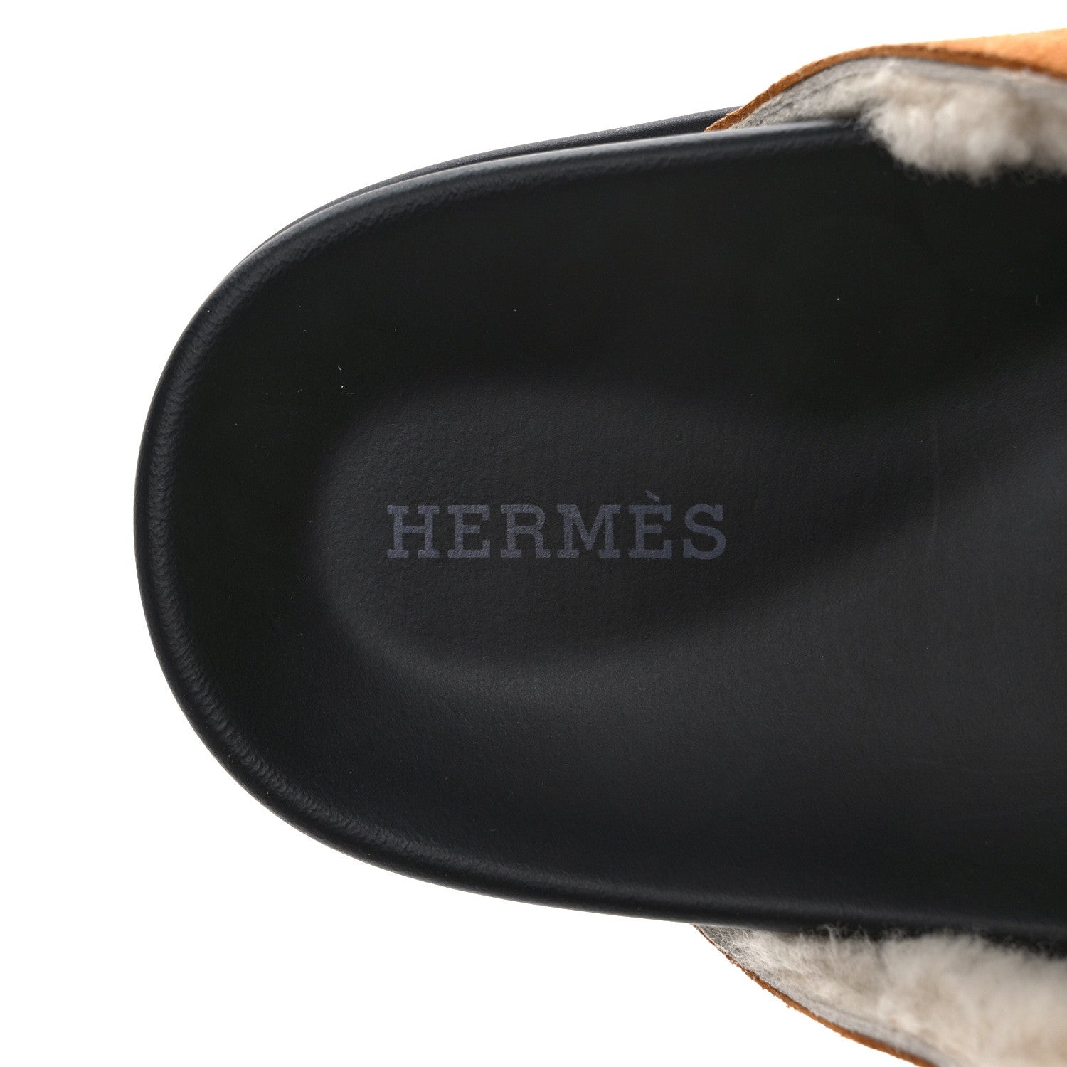 Hermes Suede Goatskin Shearling Go Mules 38 Beige Kraft Ecru 7 of 8