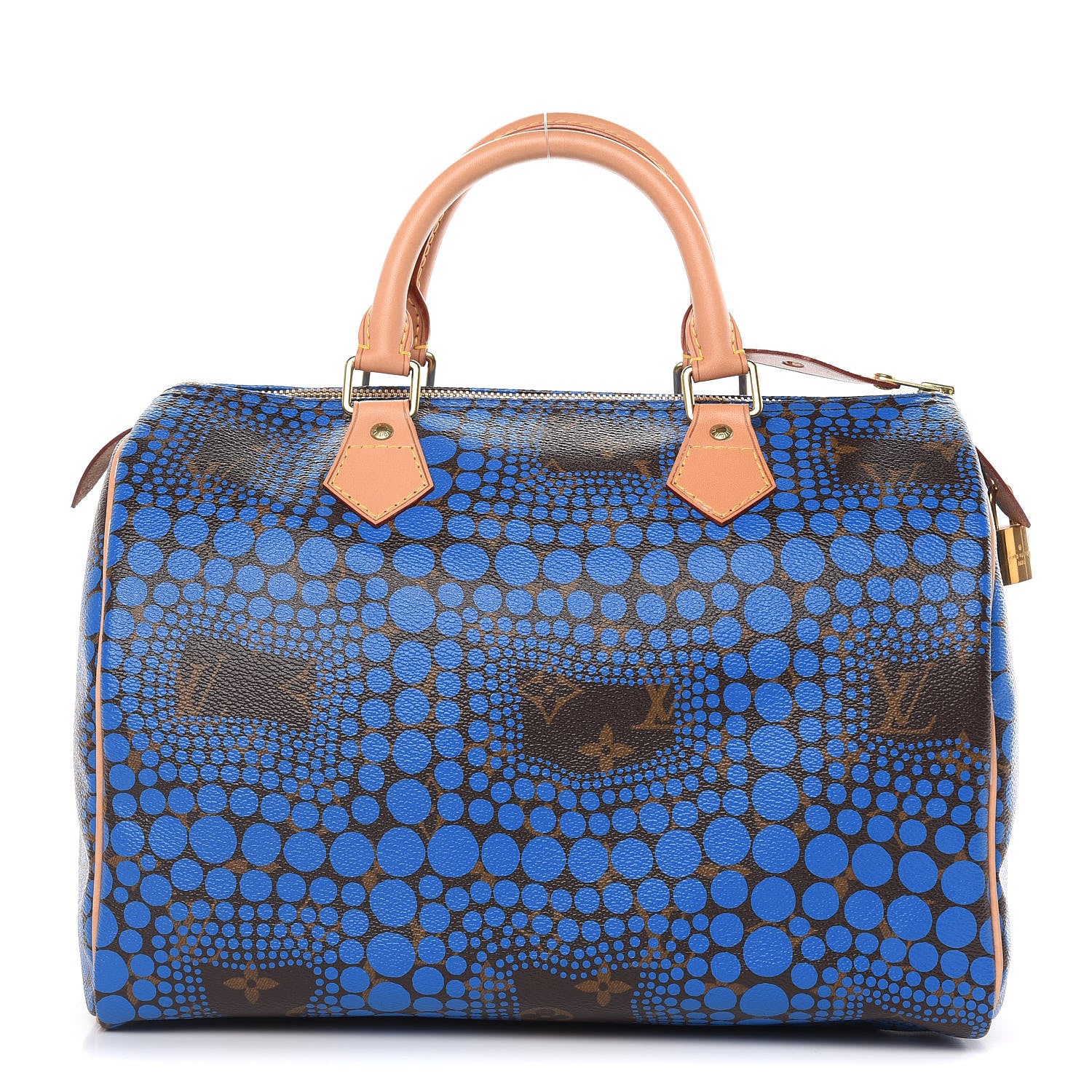 Louis Vuitton Monogram Kusama Town Speedy 30 Blue 1 of 13