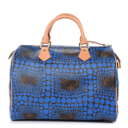 Louis Vuitton Monogram Kusama Town Speedy 30 Blue 1 of 13