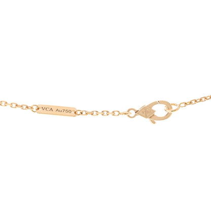Van Cleef & Arpels 18K Yellow Gold Mother of Pearl Vintage Alhambra Pendant Necklace 4 of 5
