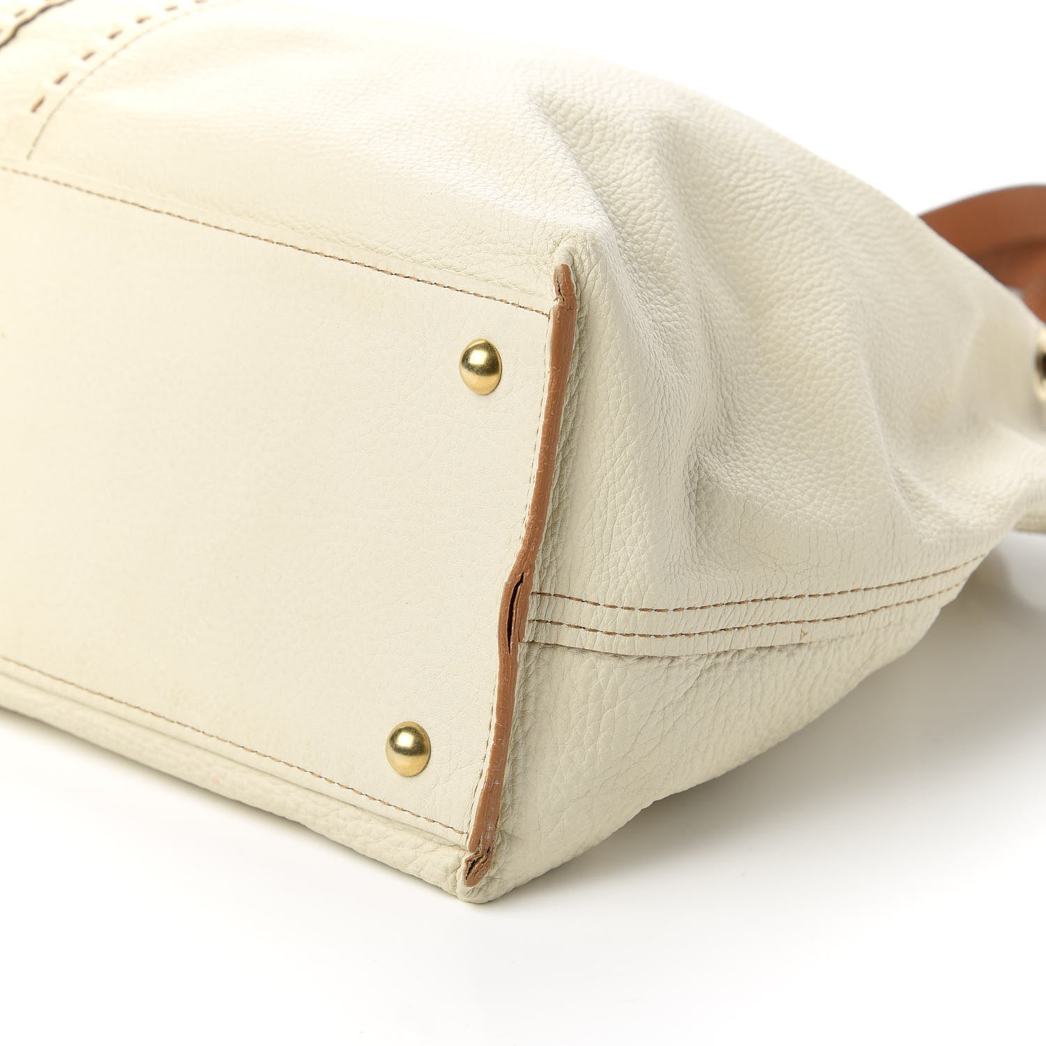 Saint Laurent Calfskin Reversible Double Sac Y Tote Tan Ivory 14 of 16
