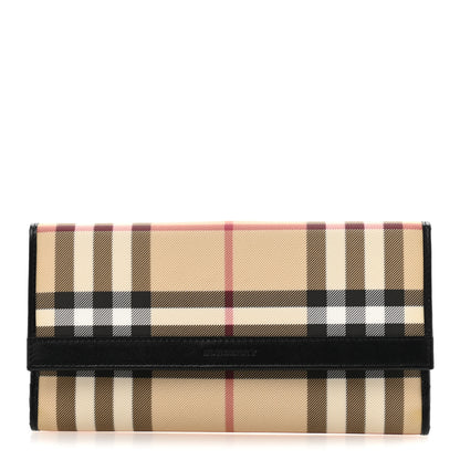 Burberry Nova Check Continental Wallet Black 1 of 9