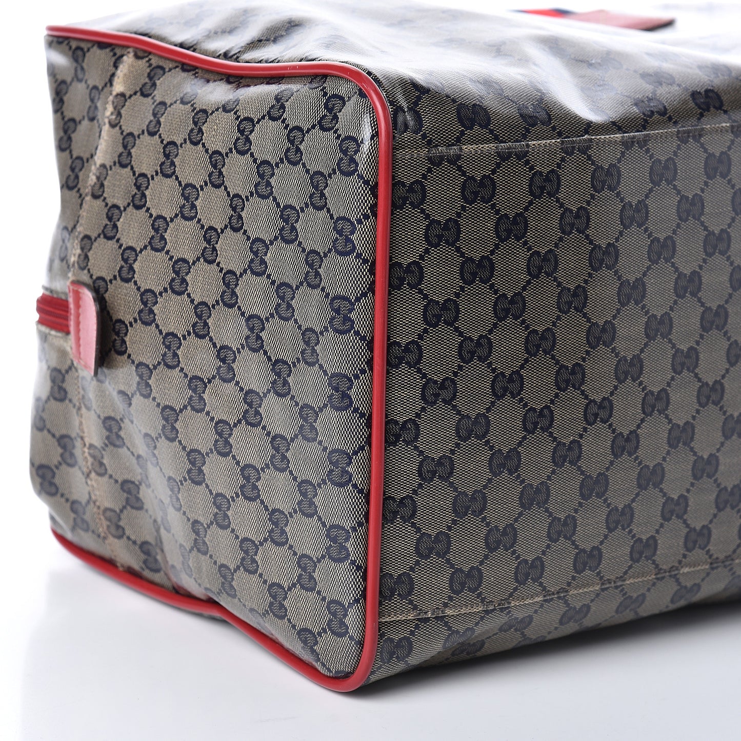 Crystal Monogram Web Medium Collapsible Carry On Duffle Navy