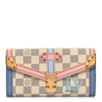 Louis Vuitton Damier Azur Summer Trunks Sarah Wallet NM 1 of 11