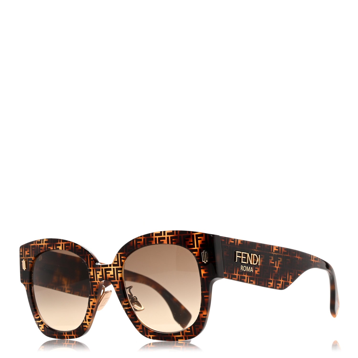 Fendi Acetate FF 53mm Sunglasses 0458/G/S Tortoise 1 of 8