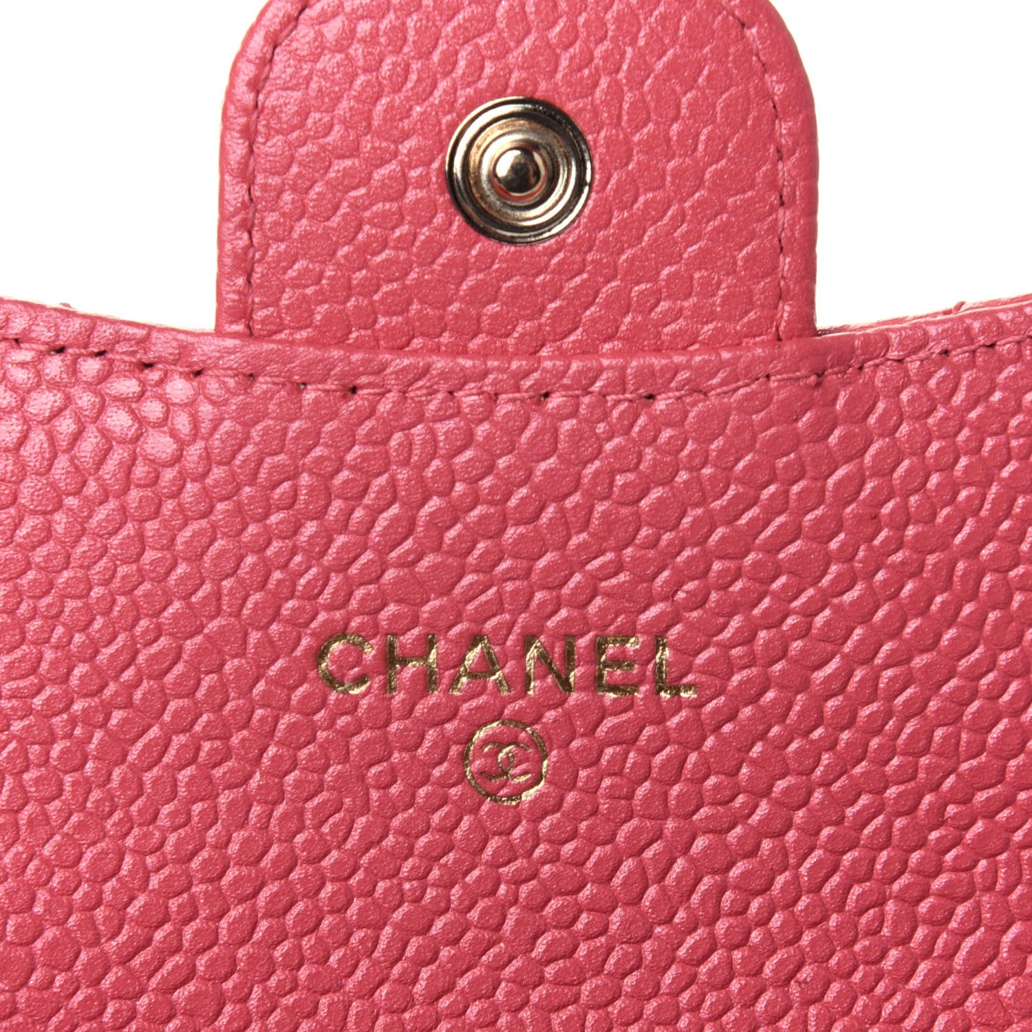 Chanel Caviar Quilted Flap Card Holder Wallet Pink 6 of 12