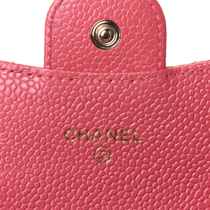 Chanel Caviar Quilted Flap Card Holder Wallet Pink 6 of 12
