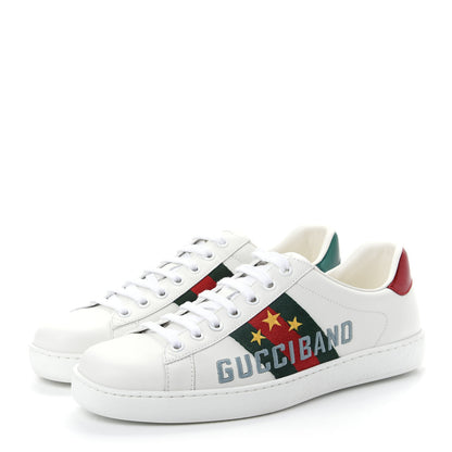 Gucci Calfskin Web Mens Gucci Band Ace Sneakers 5.5 White 3 of 11