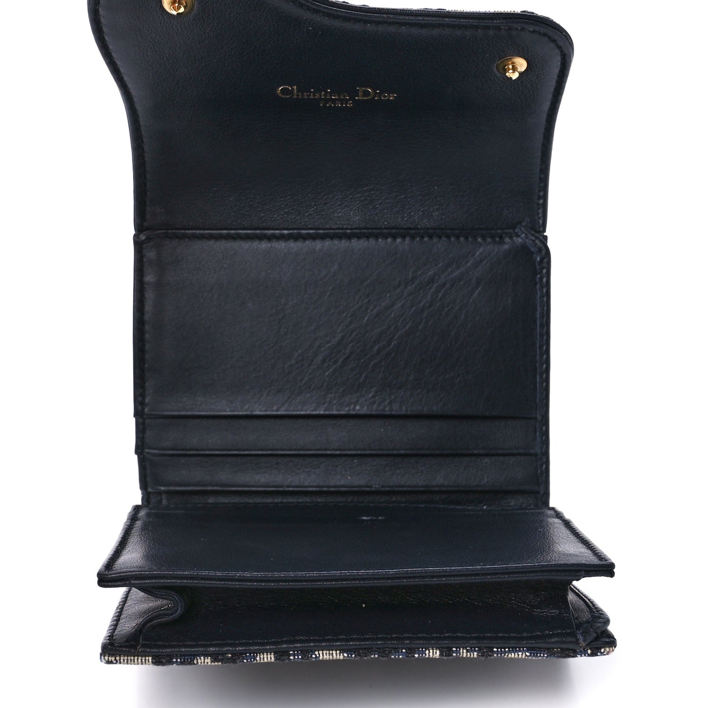 Oblique Saddle Lotus Wallet Blue