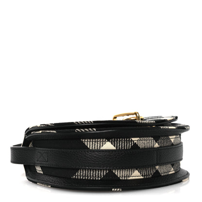 Burberry Jacquard Check Rocking Horse Crossbody Black 4 of 10