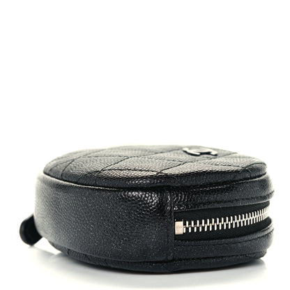 Chanel Iridescent Caviar Quilted Zip Around Classic Coin Purse Black 9 of 9