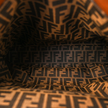 Fendi Goatskin Zucca Large Peekaboo Iconic Satchel Cuoio Tobacco Moro 5 of 13
