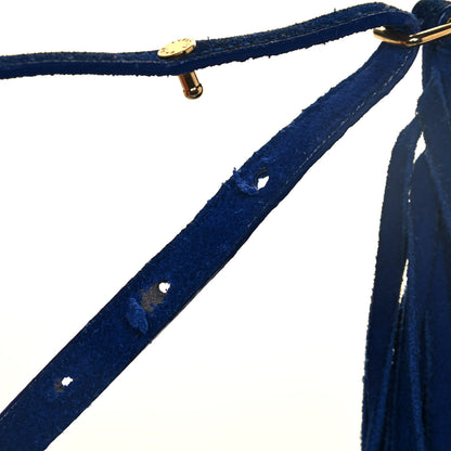 Saint Laurent Suede Calfskin Small Fringe Crossbody Bag Blue 15 of 15