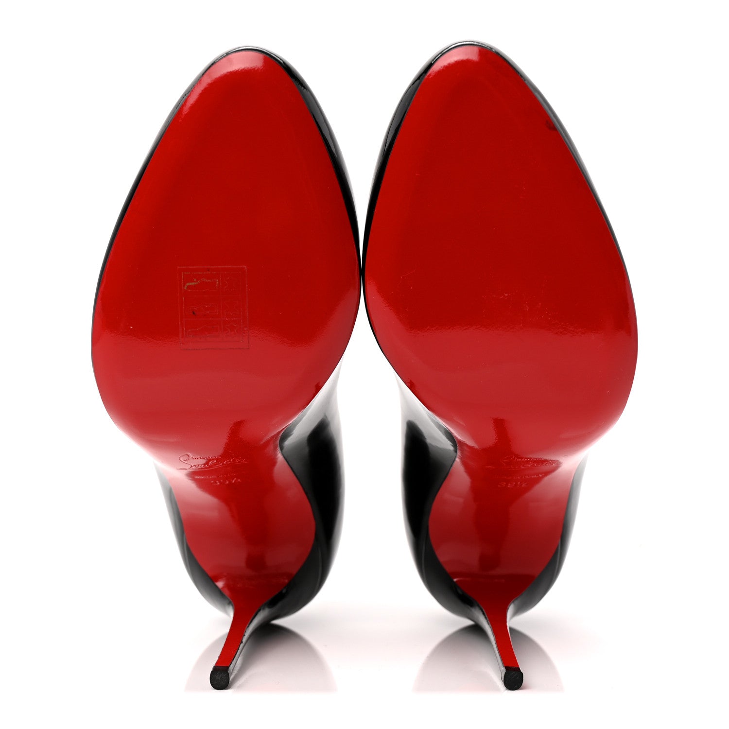 Christian Louboutin Patent Doracora 100 Pumps 39.5 Black Red 6 of 9