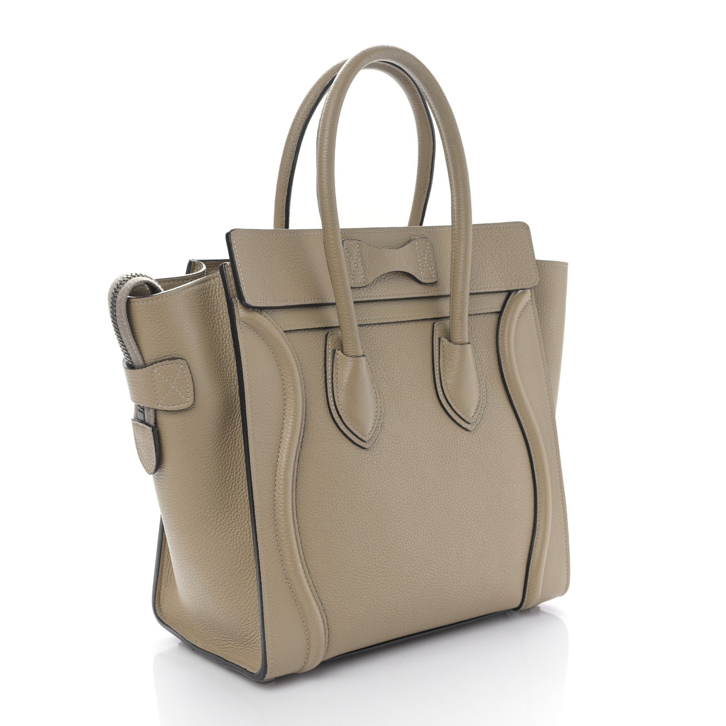 Drummed Calfskin Micro Luggage Dune