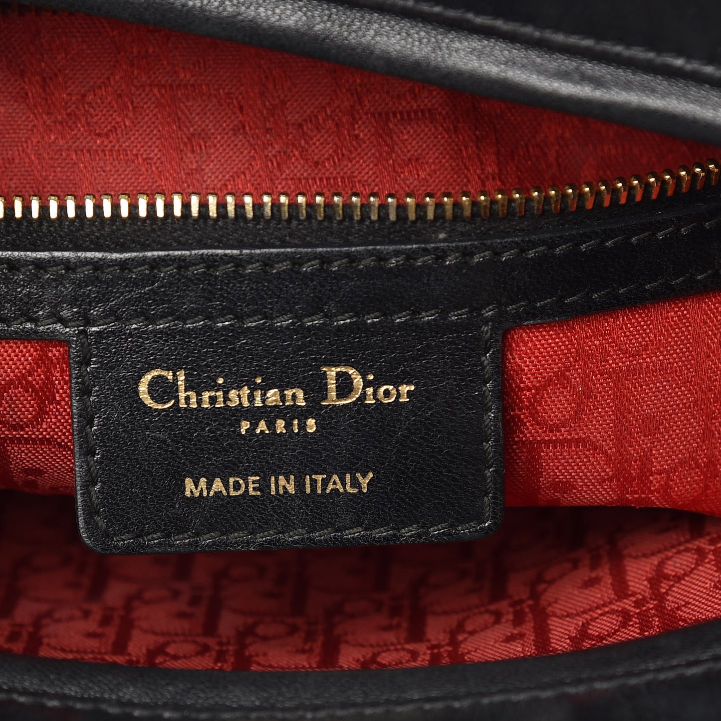 Lambskin Cannage Large Lady Dior Black