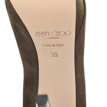 Jimmy Choo Suede Pumps 39 Olive 6 of 8